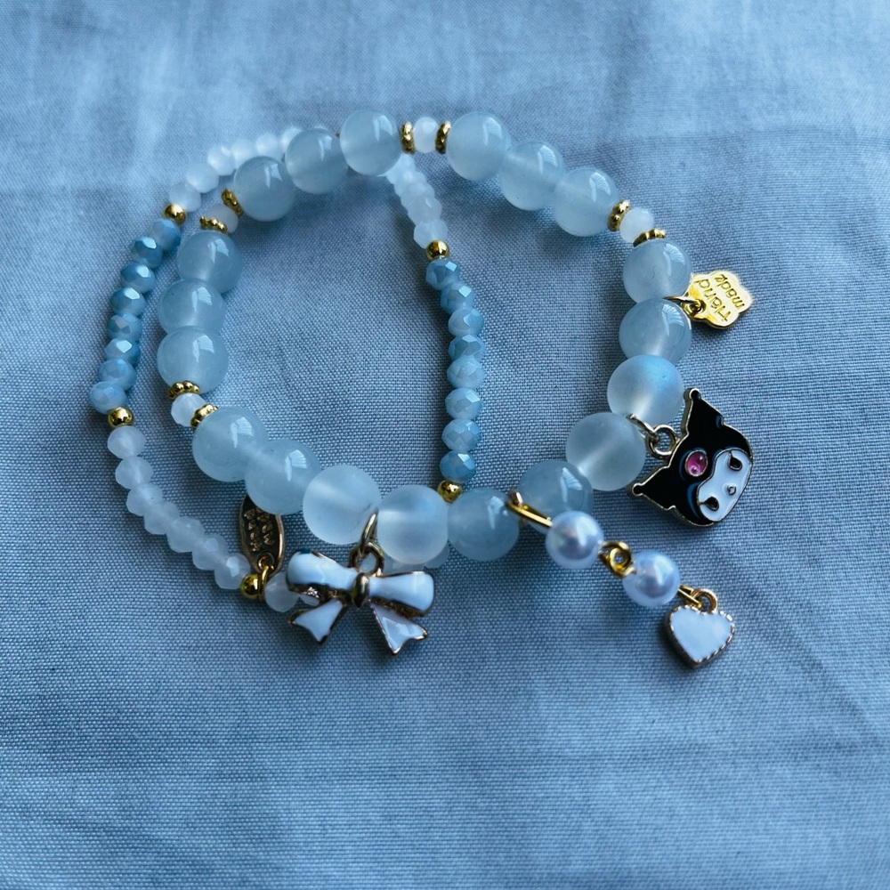 KUROMI CHARACTER/SANRIO BEADED BRACELETS 🖤